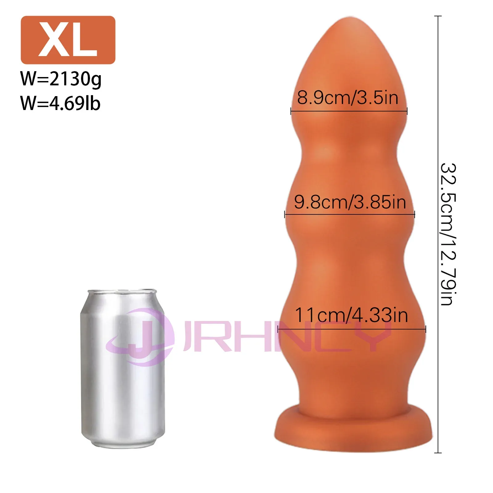 Maat XL naast een blikje, voor de schaal