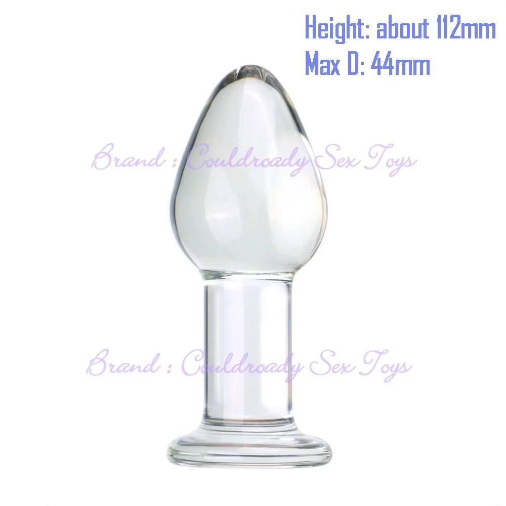 Glazen buttplug Ambre Doré, Ø44 mm · vorm C