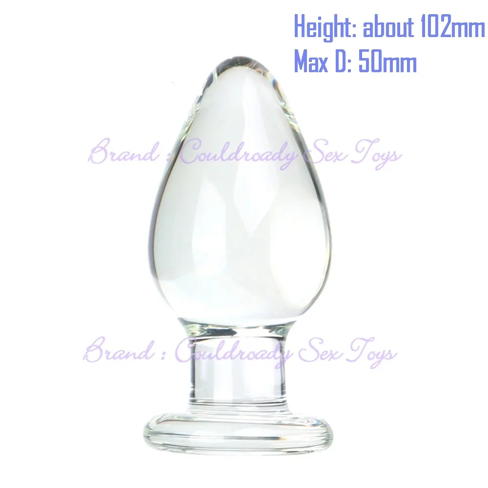 Glazen buttplug Ambre Doré, Ø50 mm · vorm B