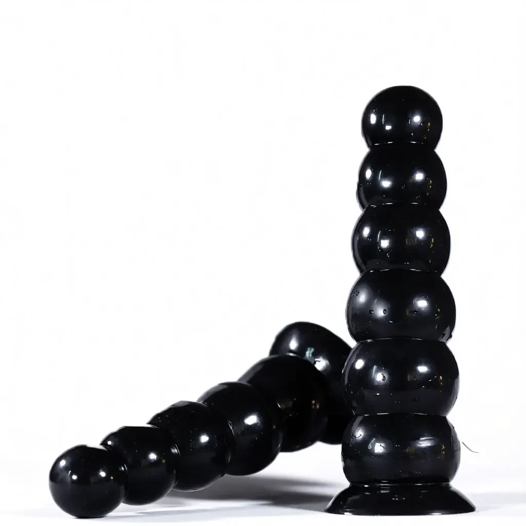 Anale kralen zwart (6 stuks), PVC