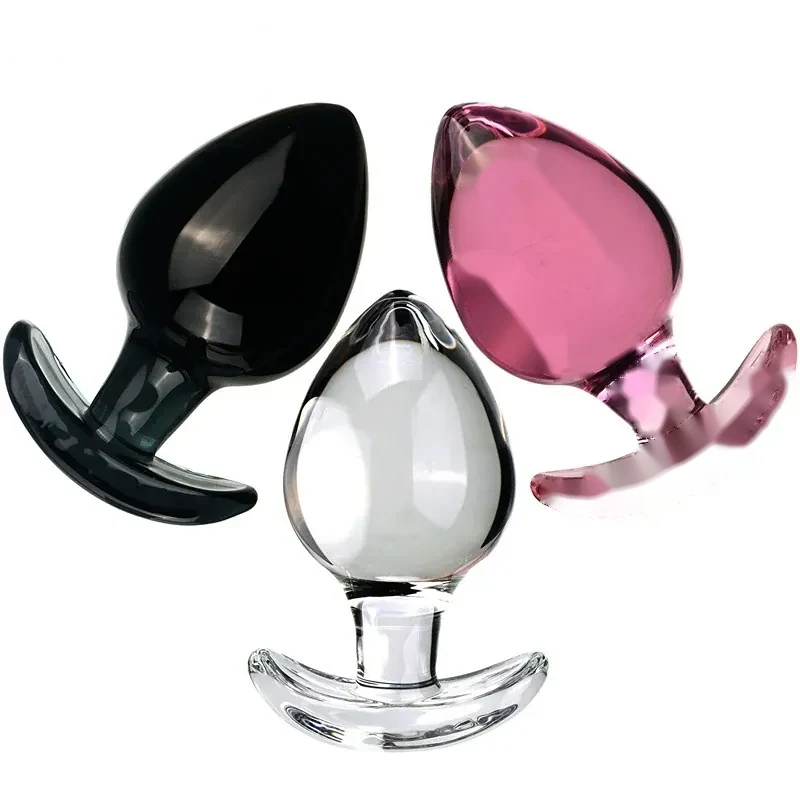 Glazen buttplug Ancre Noir 65, glas