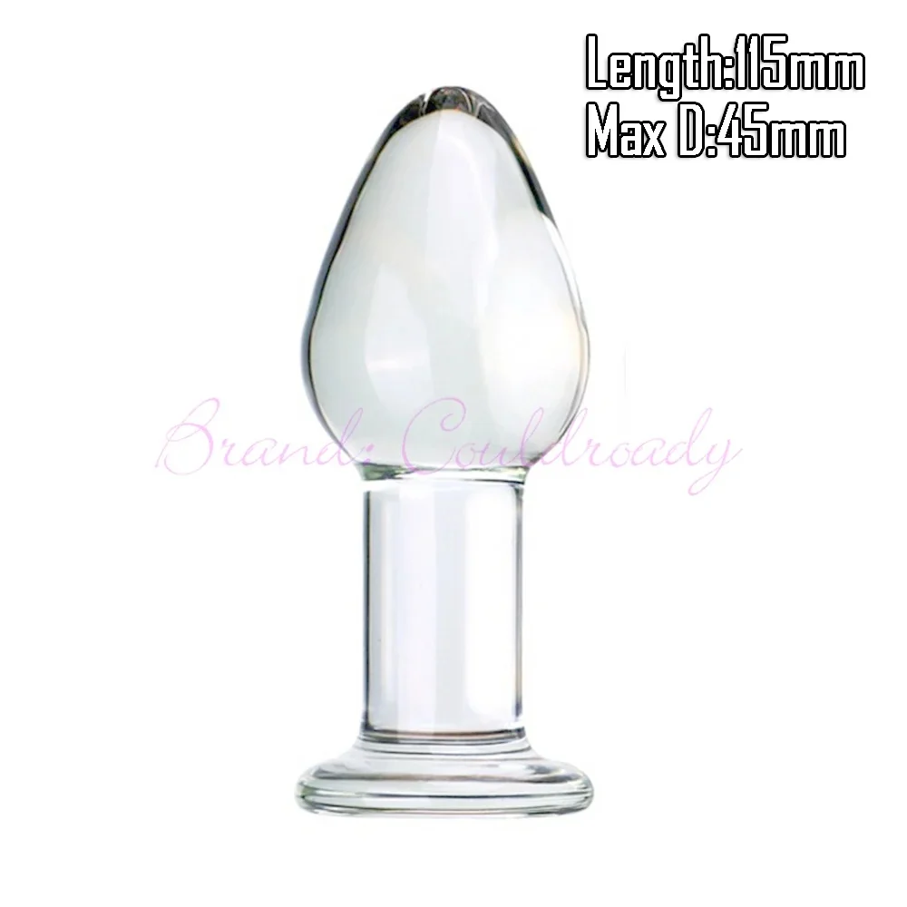 Glazen buttplug Cristal Trio, Model H · 115 × 45 mm