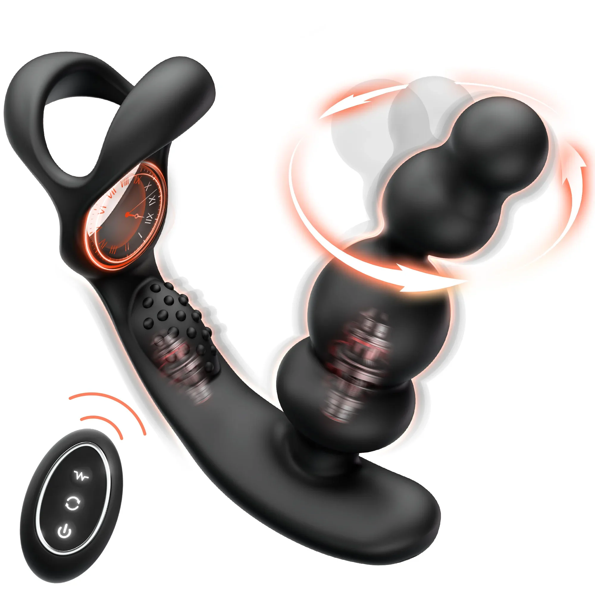Draaiende anale kralen vibrator