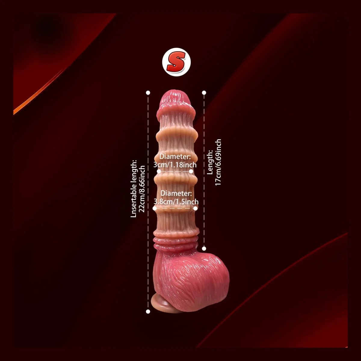 Enorme dildo 3 maten, medische siliconen