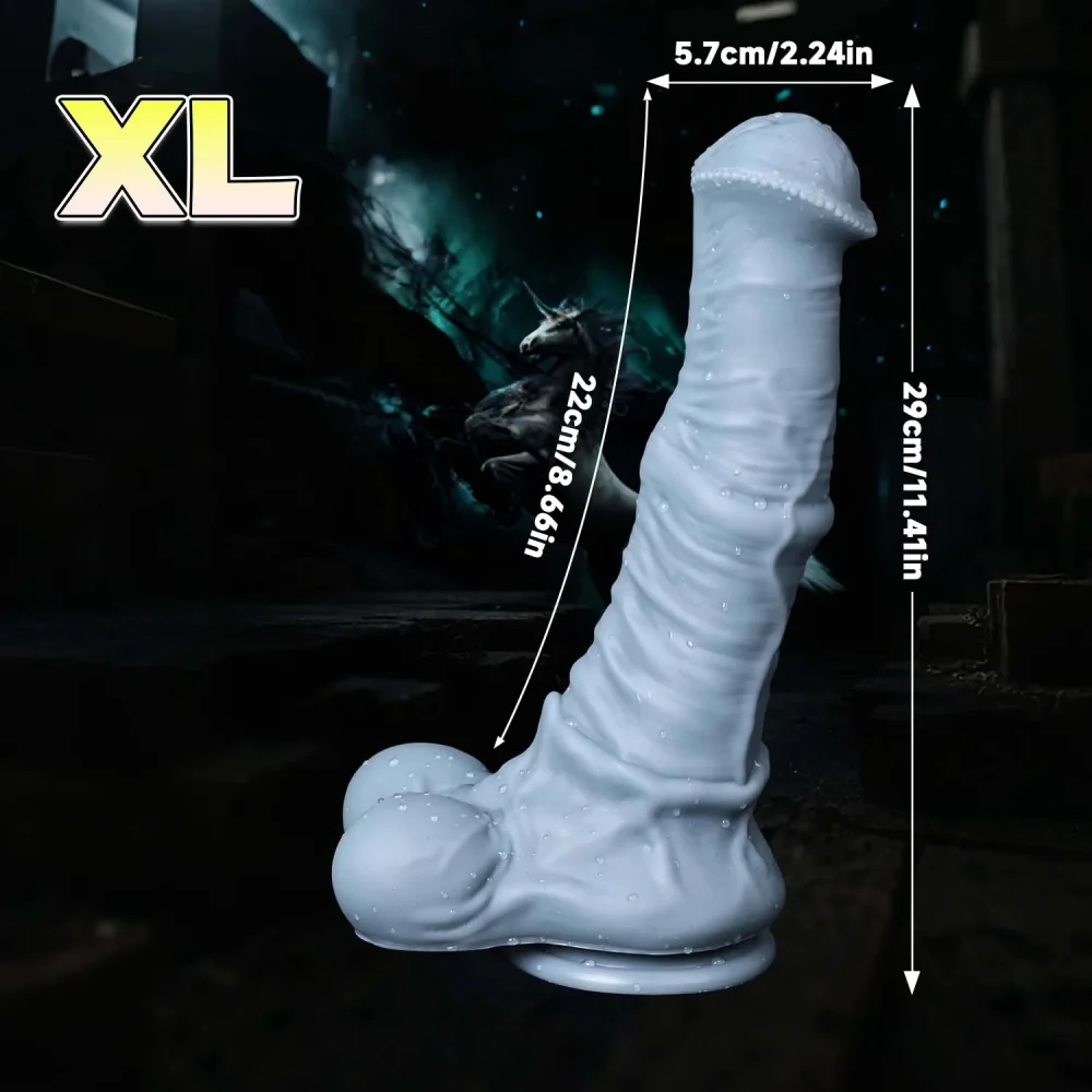 XXL paardendildo Equus Knoop Rouge, Model D260 Siliconen · XL