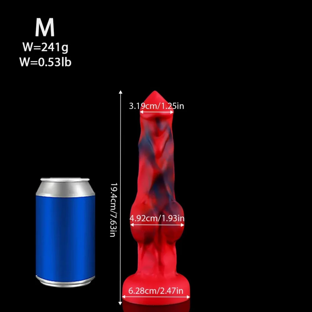 XXL fantasy dildo Fantasy Rubis, Rood · M
