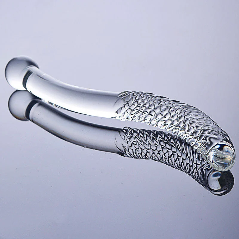 Glazen dubbelzijdige dildo, borosilicaatglas (Pyrex)
