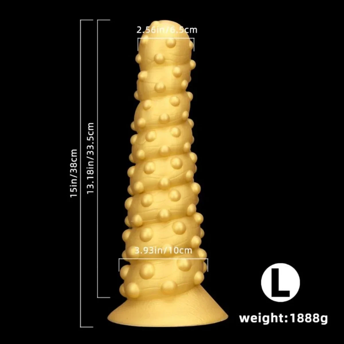 Gouden tentakel met zuignap, Tentakel L · 38 cm