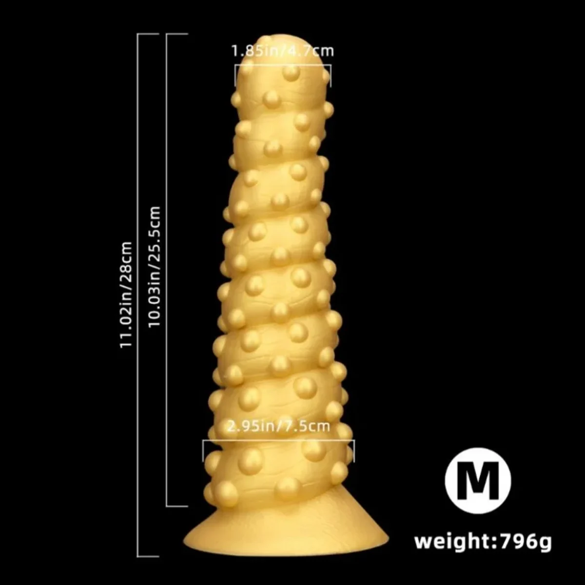 Gouden tentakel met zuignap, siliconen
