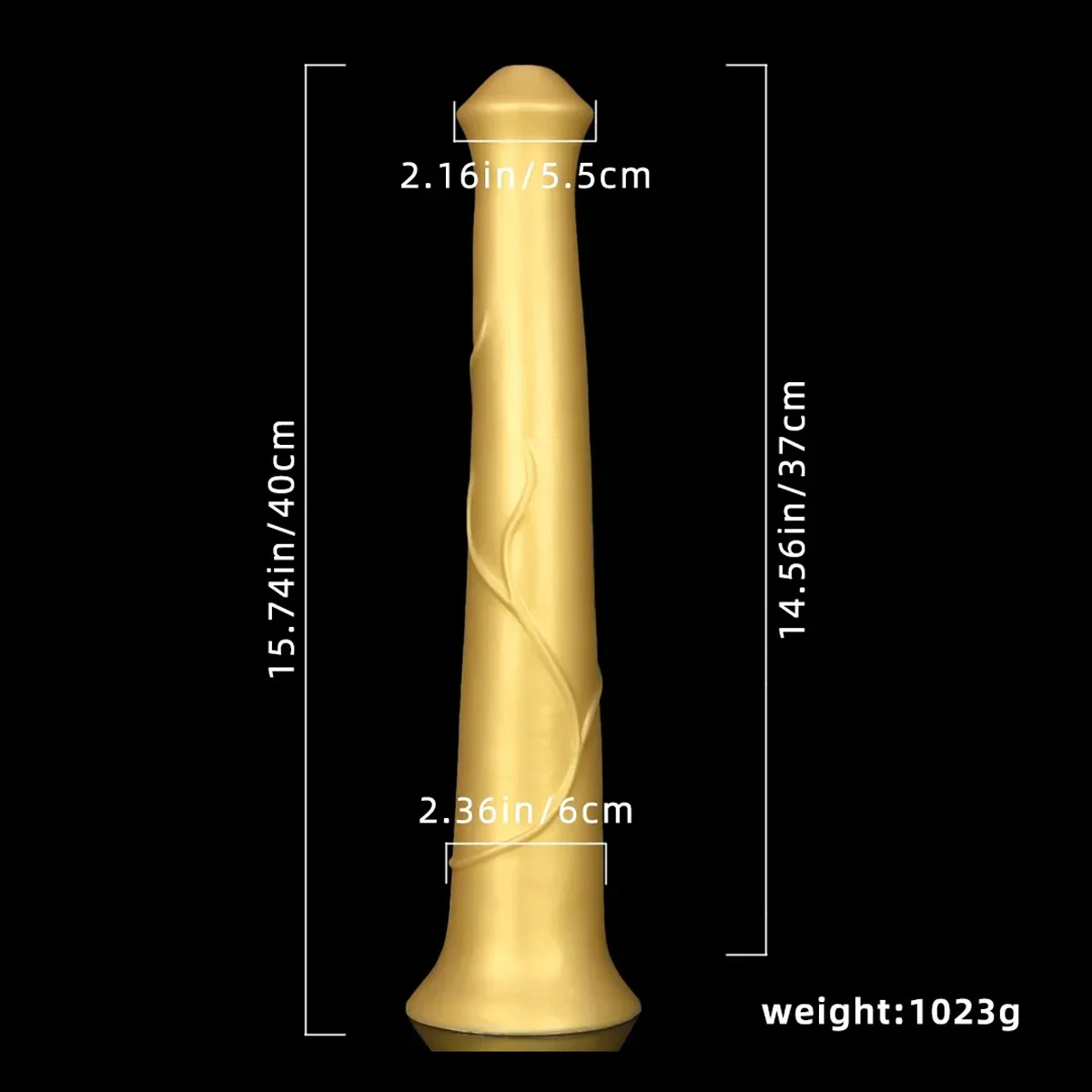 Grote hond/dieren dildo siliconen, Paard · 40 cm