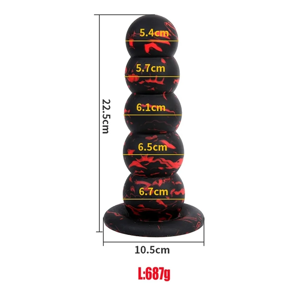XXL buttplug Kralen Lava, Anaal model · L