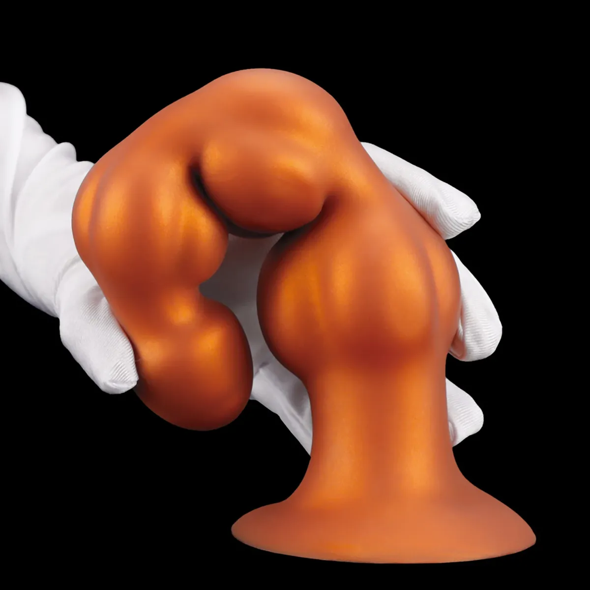 XXL buttplug Kralenplug Bronze, foto 2