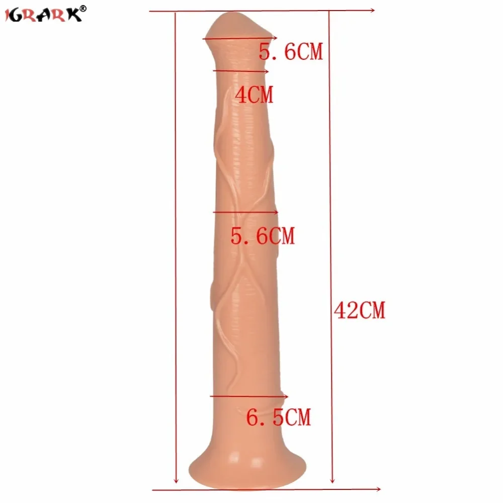 XXL Lange paarden dildo 42cm, siliconen