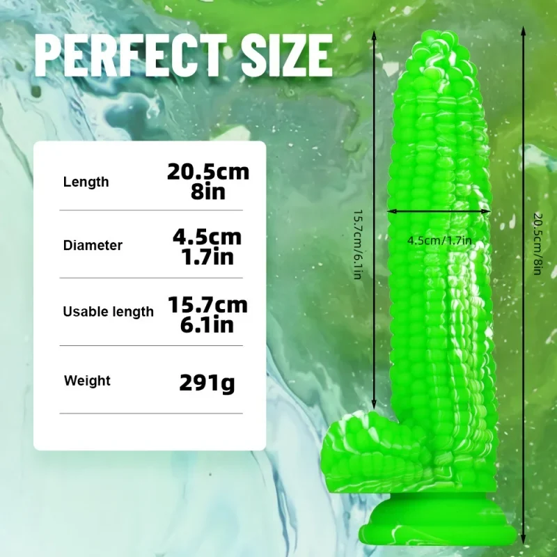 Mais-dildo siliconen, foto 5