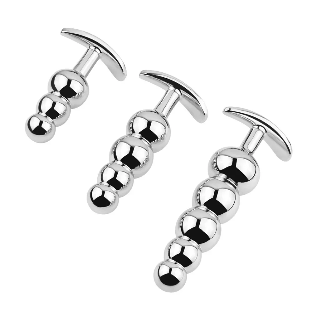 Metalen anale kralen plug set, foto 4