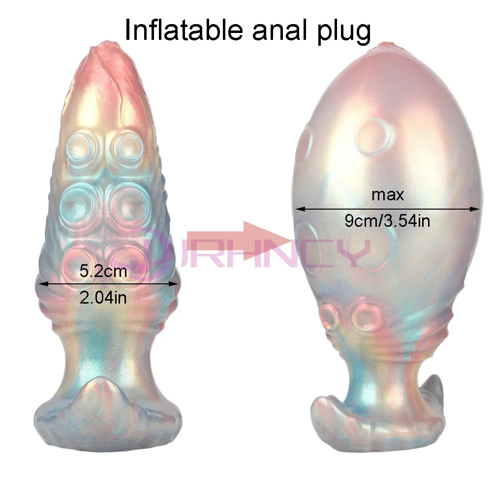 XXL Opblaasbare anale plug 11cm, foto 4