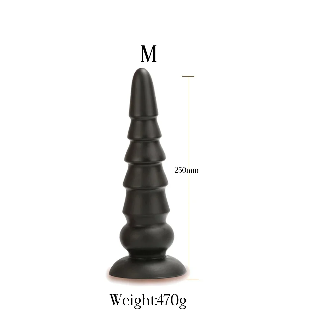 XXL buttplug Pagode Brons, Zwart · M