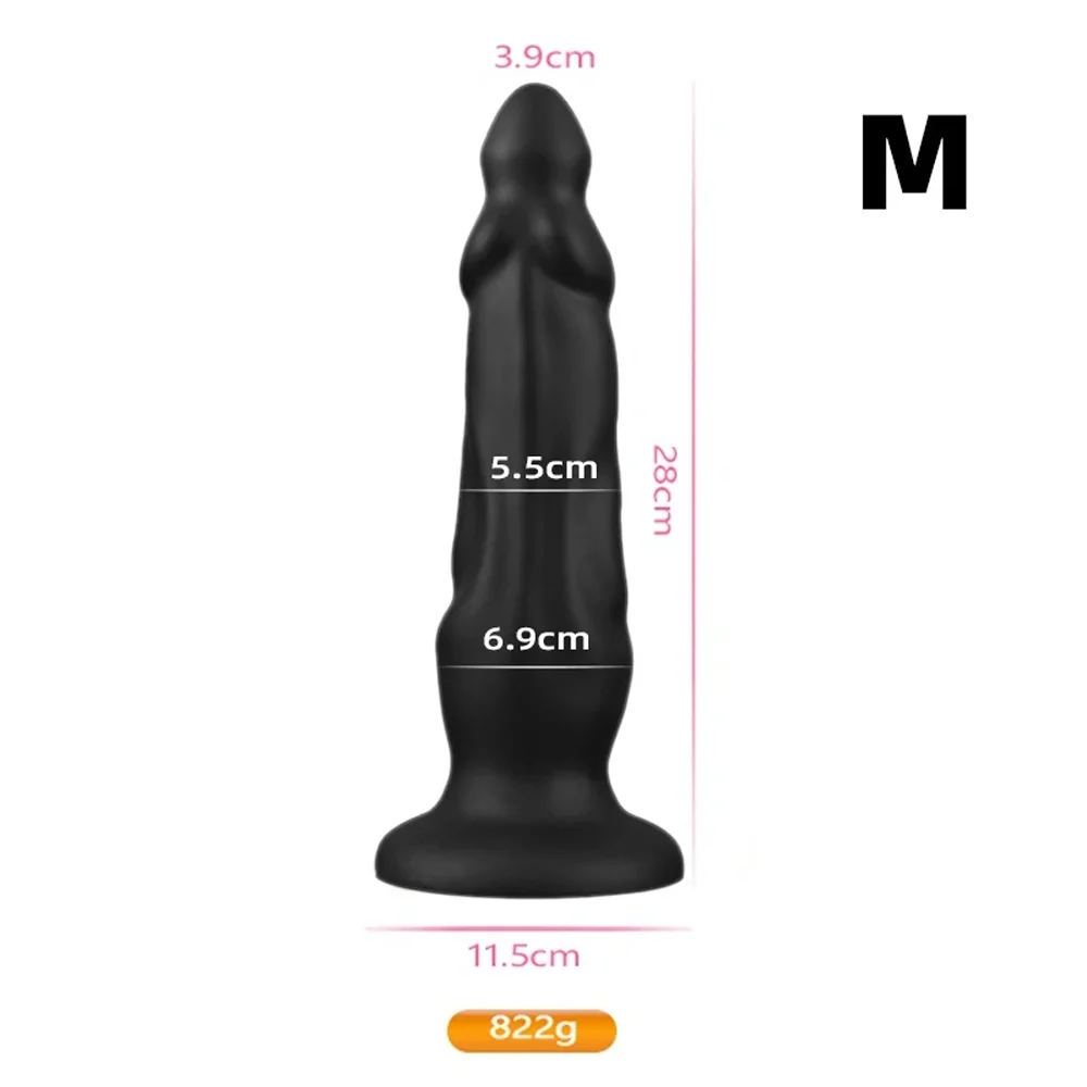 XXL buttplug Silhouet Noir & Or, Zwart · M