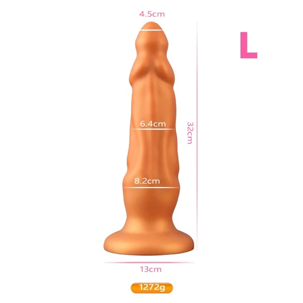 XXL buttplug Silhouet Noir & Or, Goud · L