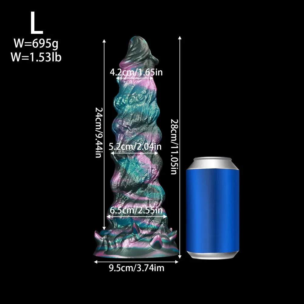 XXL fantasy dildo Spiraal Nebula, Kleur 3 · L