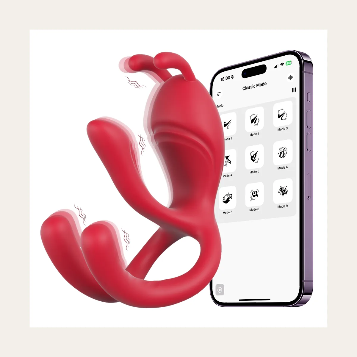 Stellen-vibrator, zacht silicone
