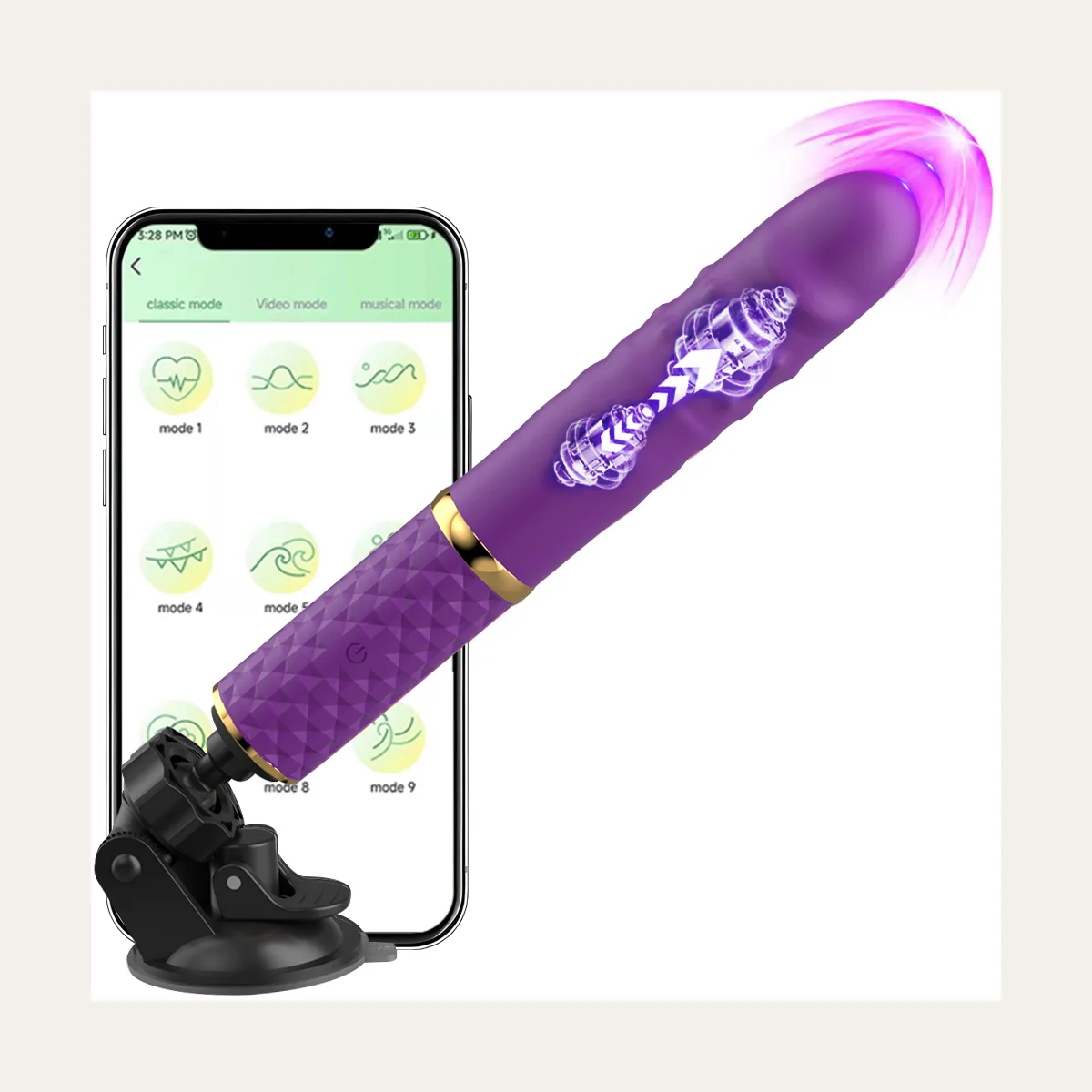 XXL fantasy dildo Stotende vibrator 2, zacht silicone