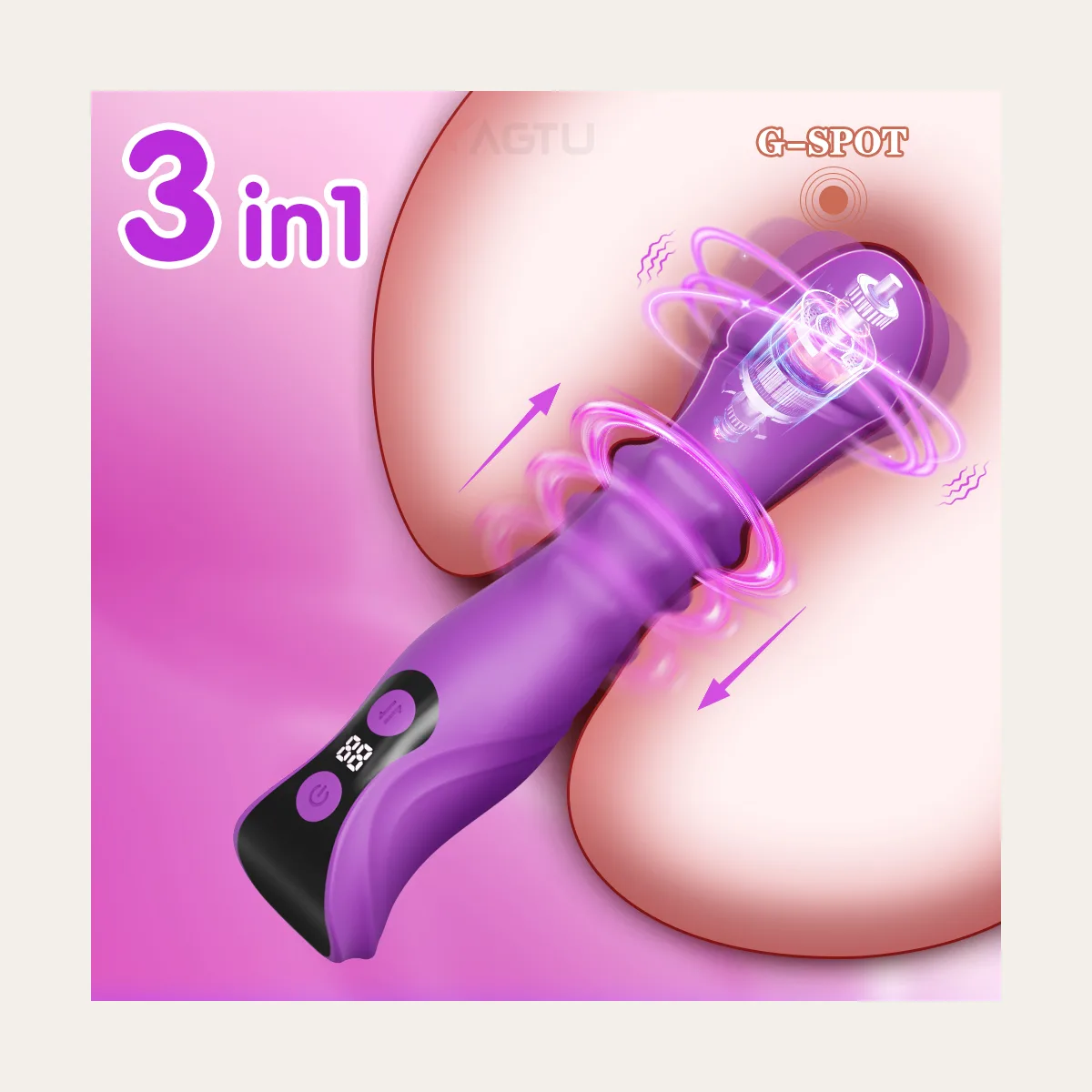 XXL fantasy dildo Stotende vibrator 5, zacht silicone