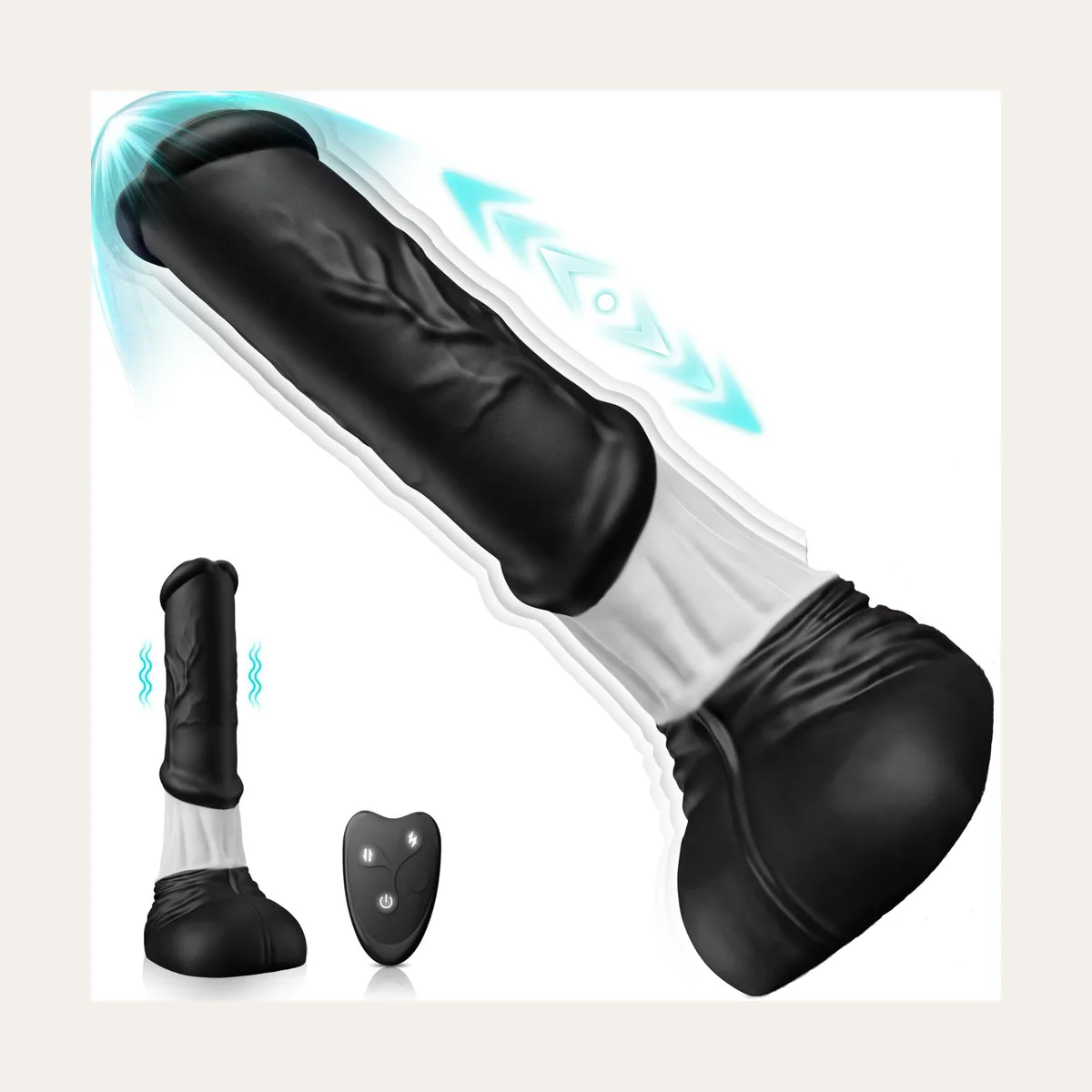 XXL fantasy dildo Stotende vibrator, zacht silicone