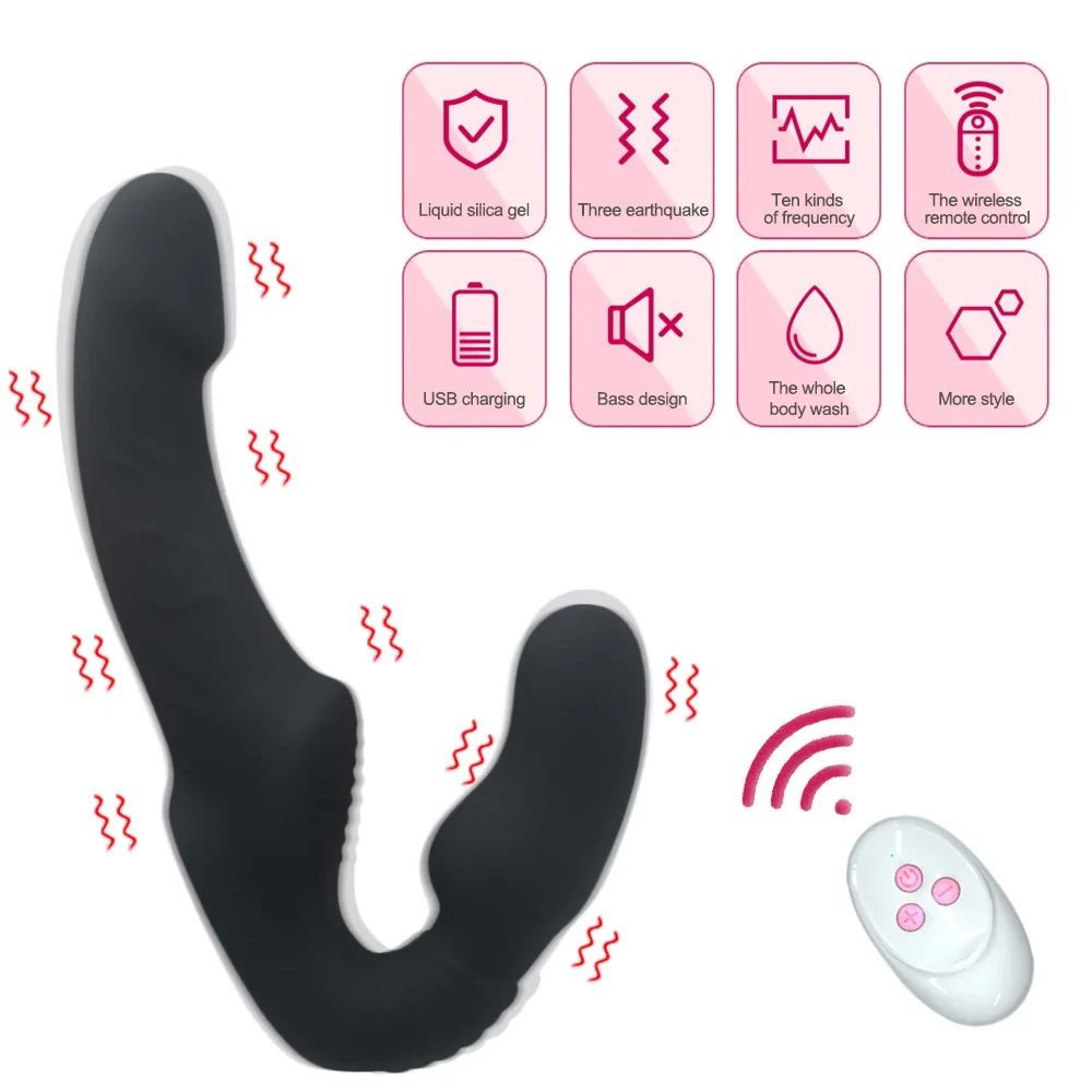 Strapless strap-on vibrator 10 standen, foto 3