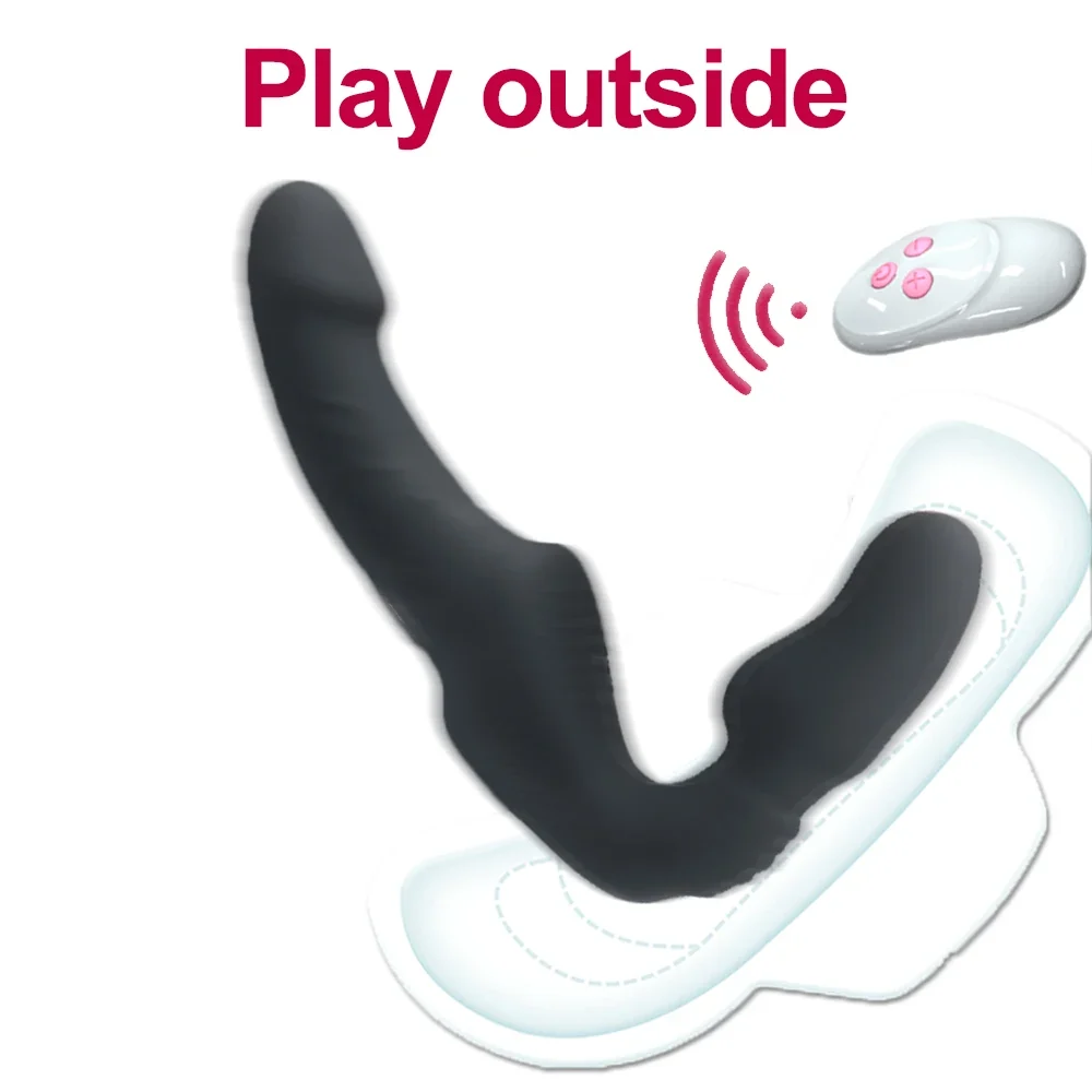 Strapless strap-on vibrator 10 standen, foto 4