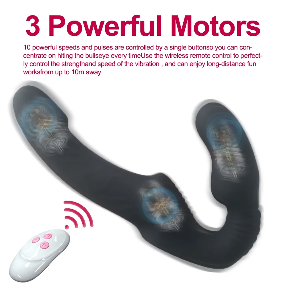Strapless strap-on vibrator 10 standen, foto 5