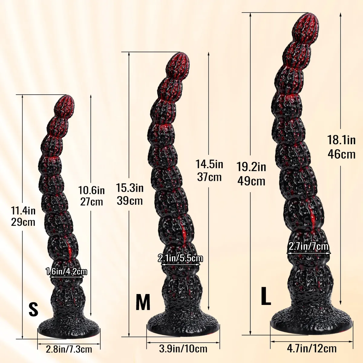XXL fantasy buttplug Tentakel Extra Lang, foto 2