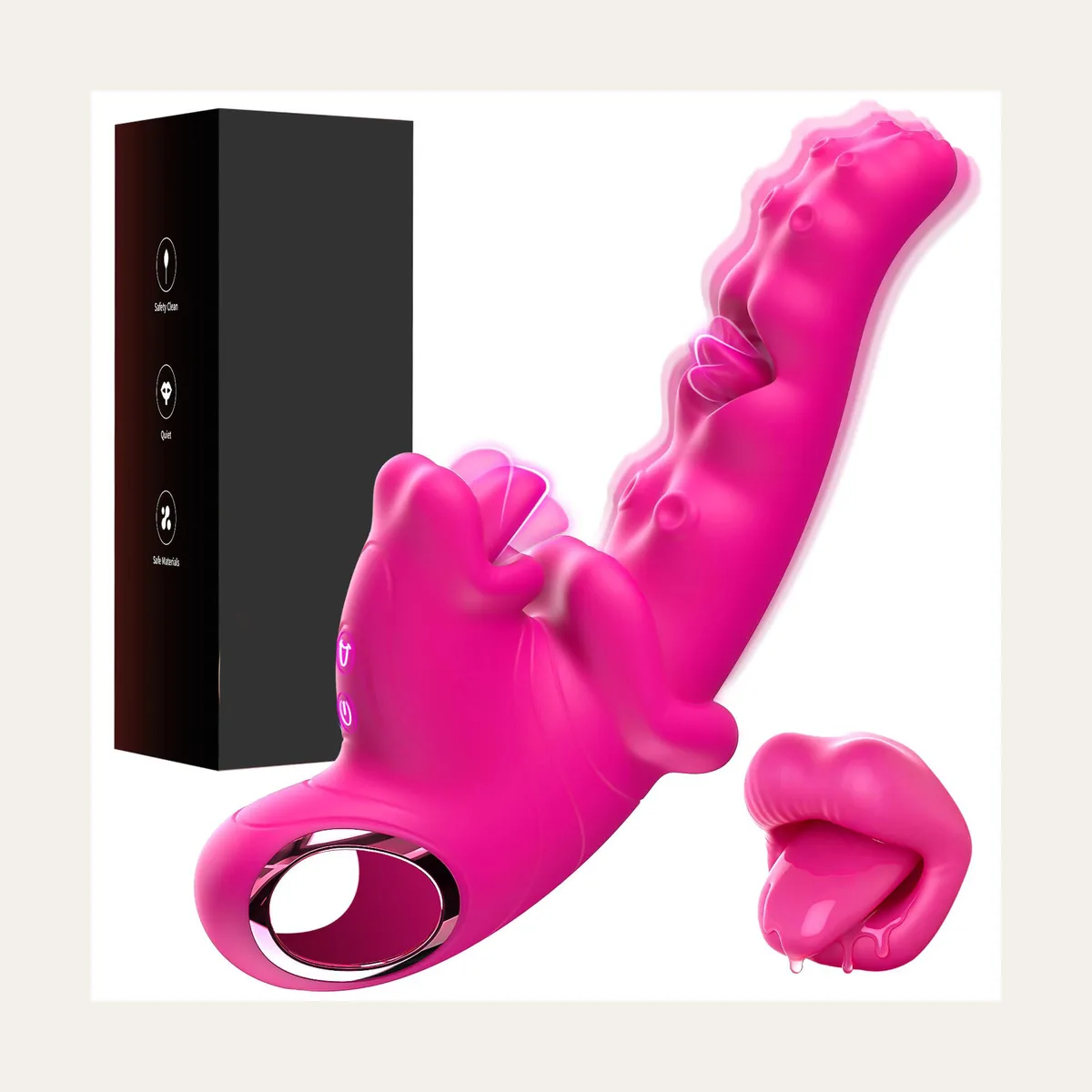 Tongvibrator, zacht silicone