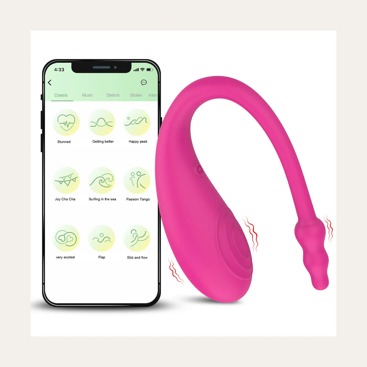 Vibratie-ei 3, zacht silicone