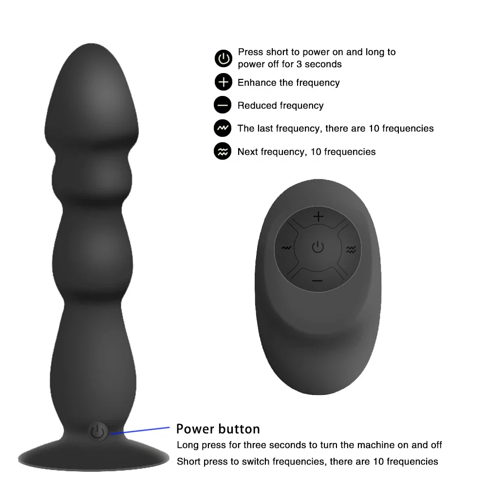Vibrerende anale dildo met zuignap, foto 2
