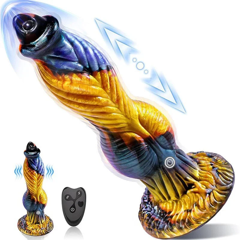 Vibrerende draken dildo, siliconen