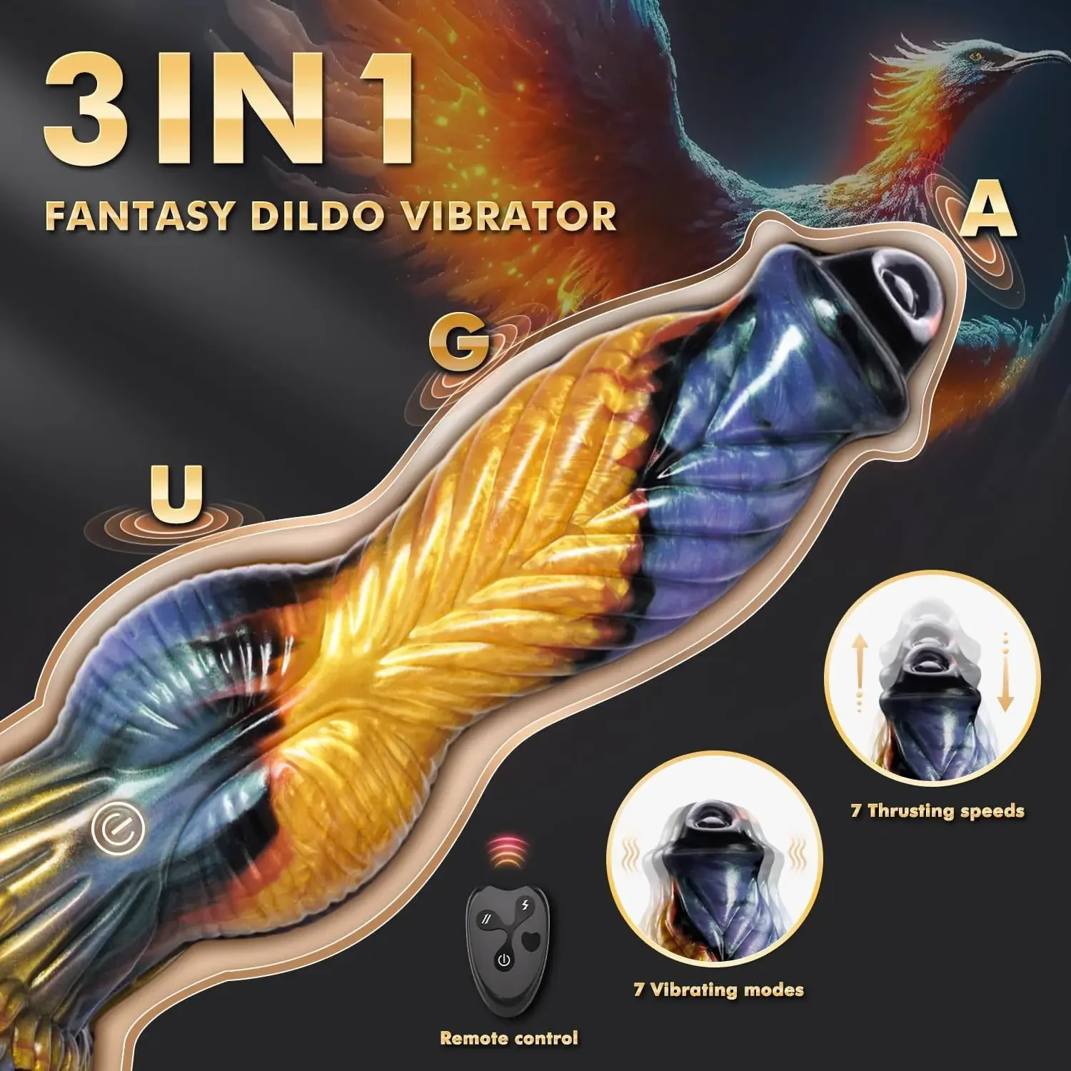 Vibrerende draken dildo, foto 2