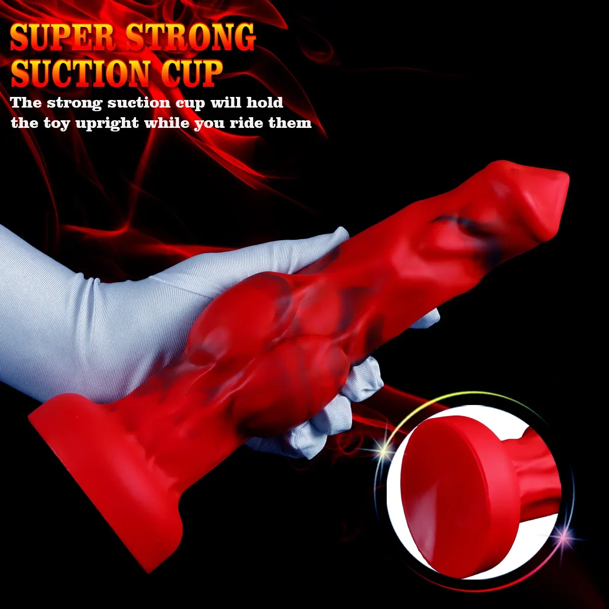 Wolf knoop dildo met zuignap, foto 3
