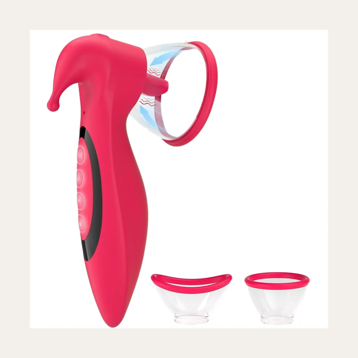 Zuigvibrator met tong, zacht silicone