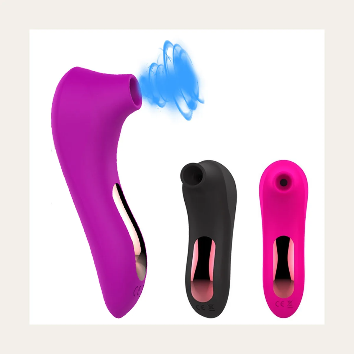 Zuigvibrator, zacht silicone