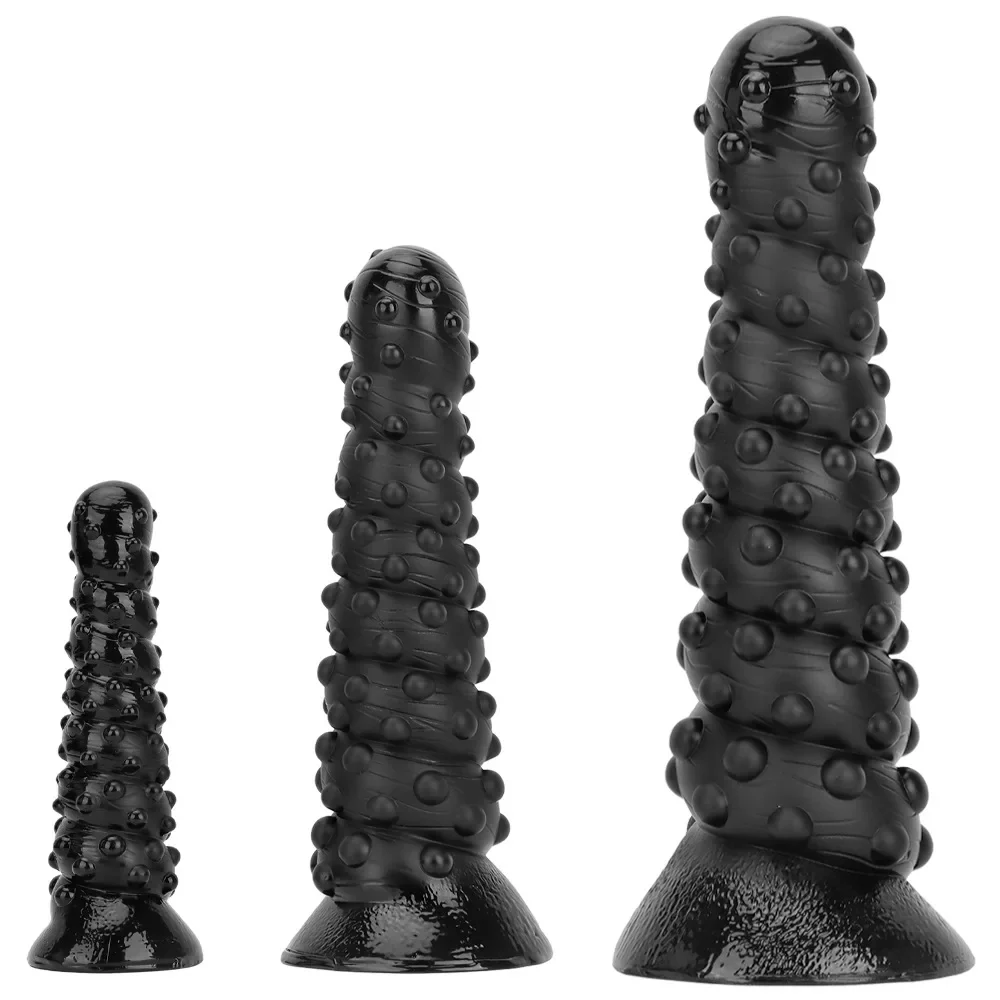 Zwarte monster dildo met zuignap, PVC