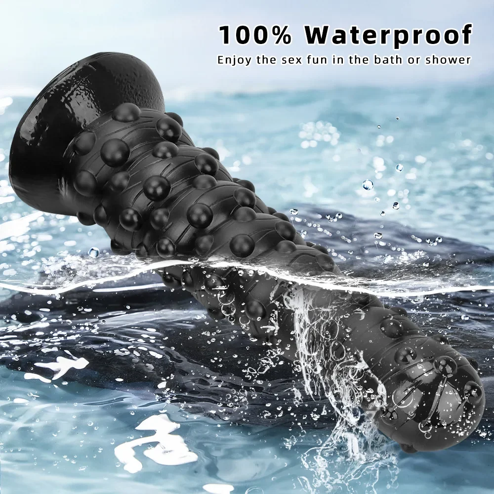 Zwarte monster dildo met zuignap, foto 4